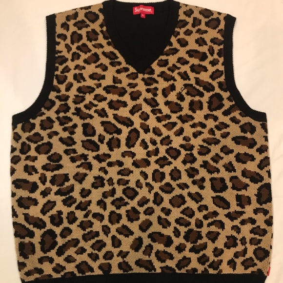 Supreme Leopard Print Vest Vneck Very 